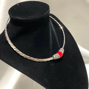 Silver Tone  Torc With Pendants (3 pcs)